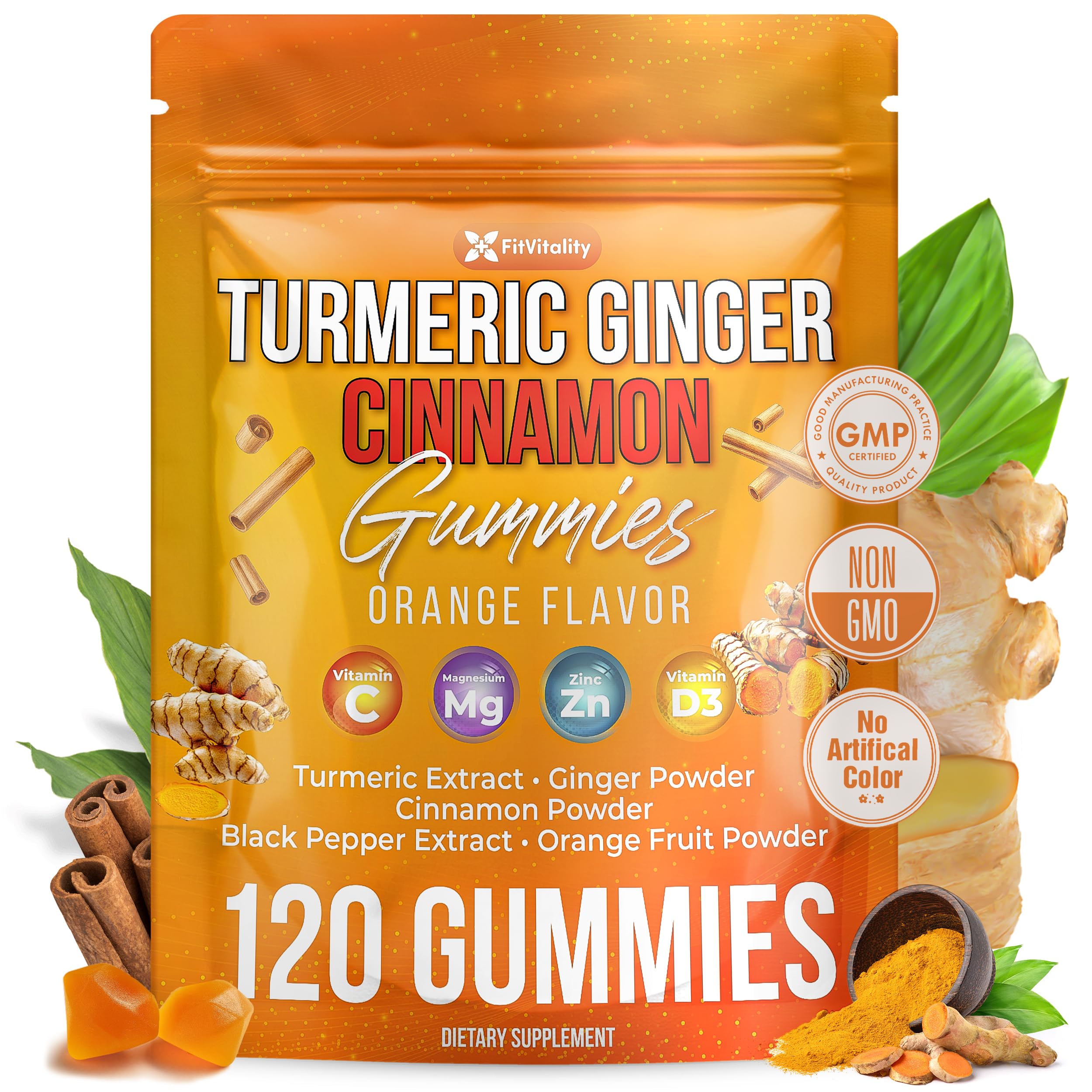 FitVitality Moringa Gummies front view with tropical fruit flavour