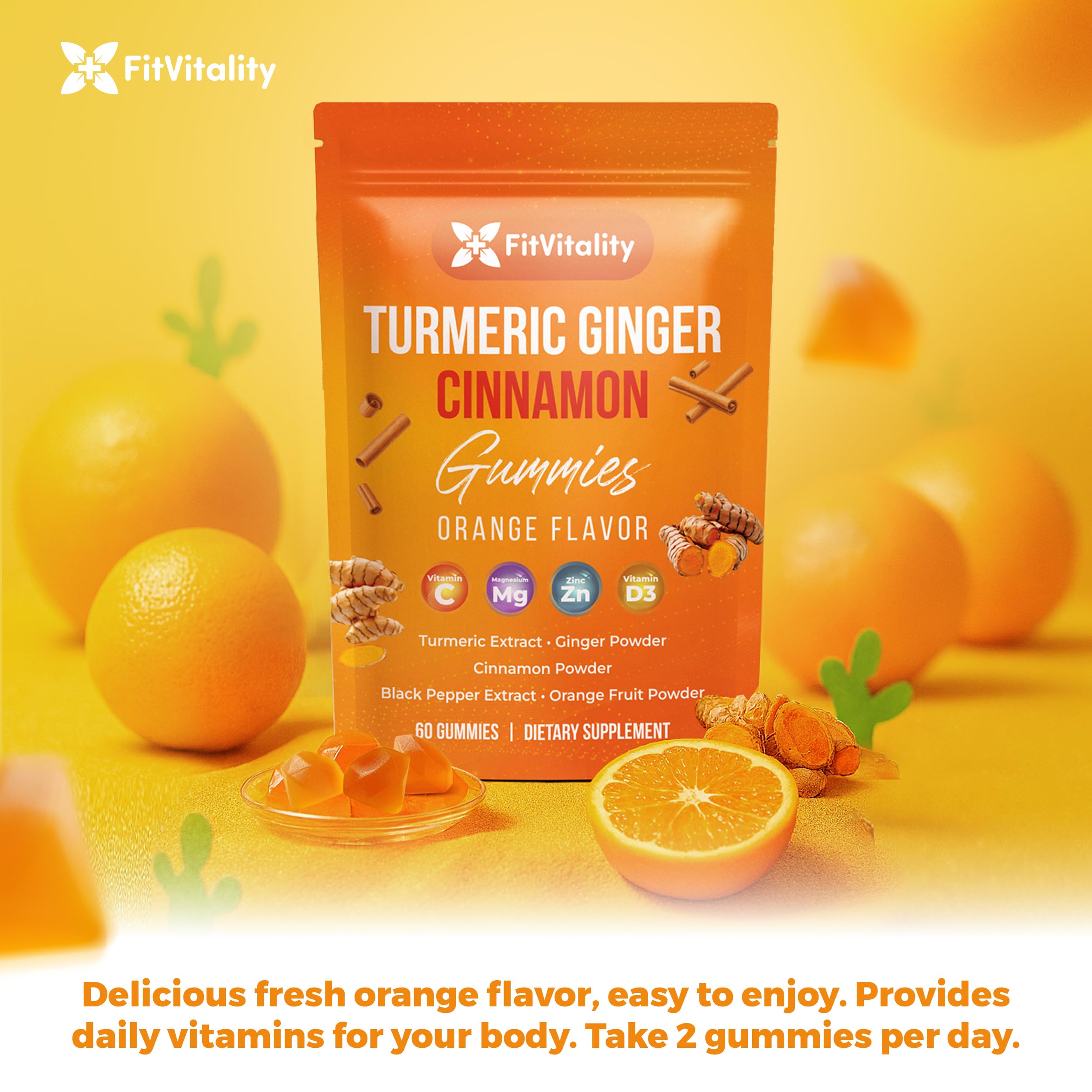 FitVitality Moringa Gummies in a bowl for serving