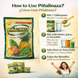 Five Brothers Piñalinaza Colon Cleanse Fiber Powder in a smoothie bowl