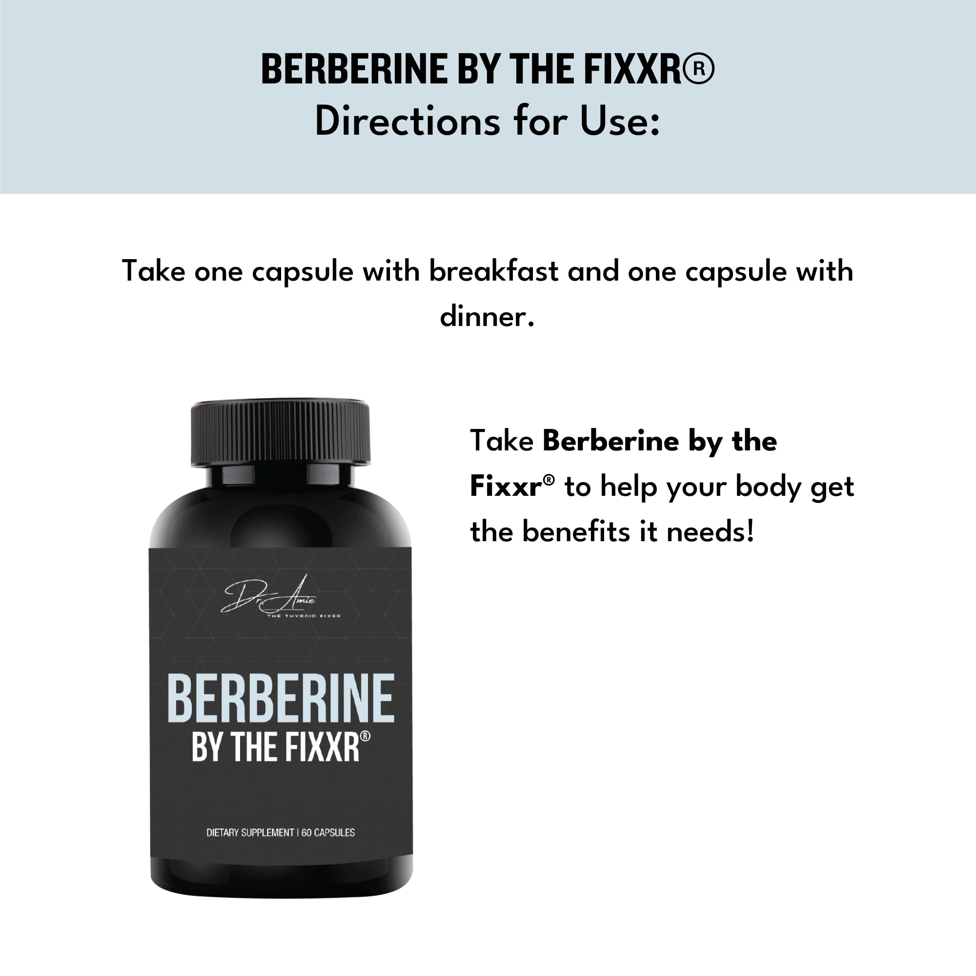 Fixxr Daily Wellness Support Capsules 600mg Berberine capsules on a table