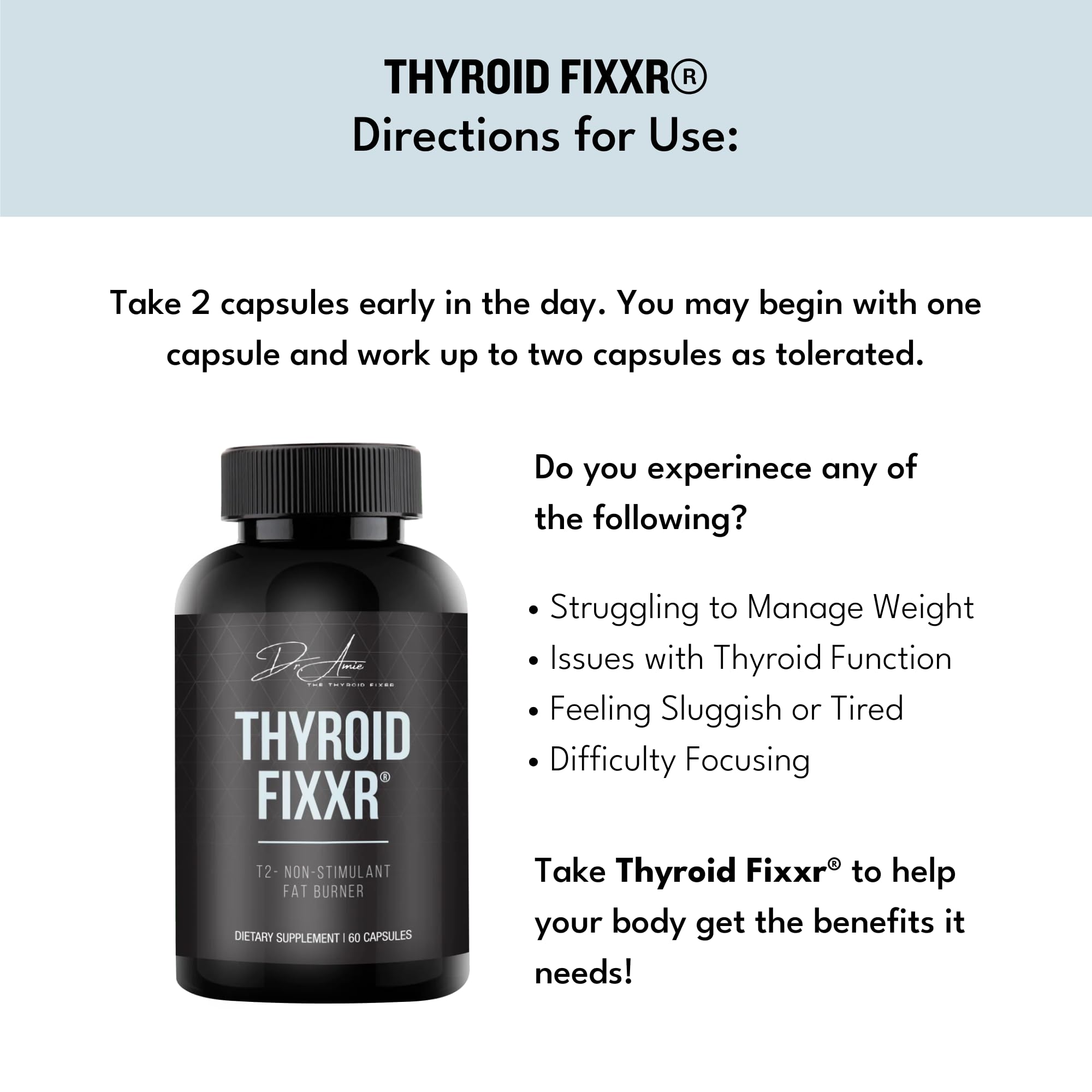 Fixxr Thyroid Extract Supplement 70g with measuring spoon