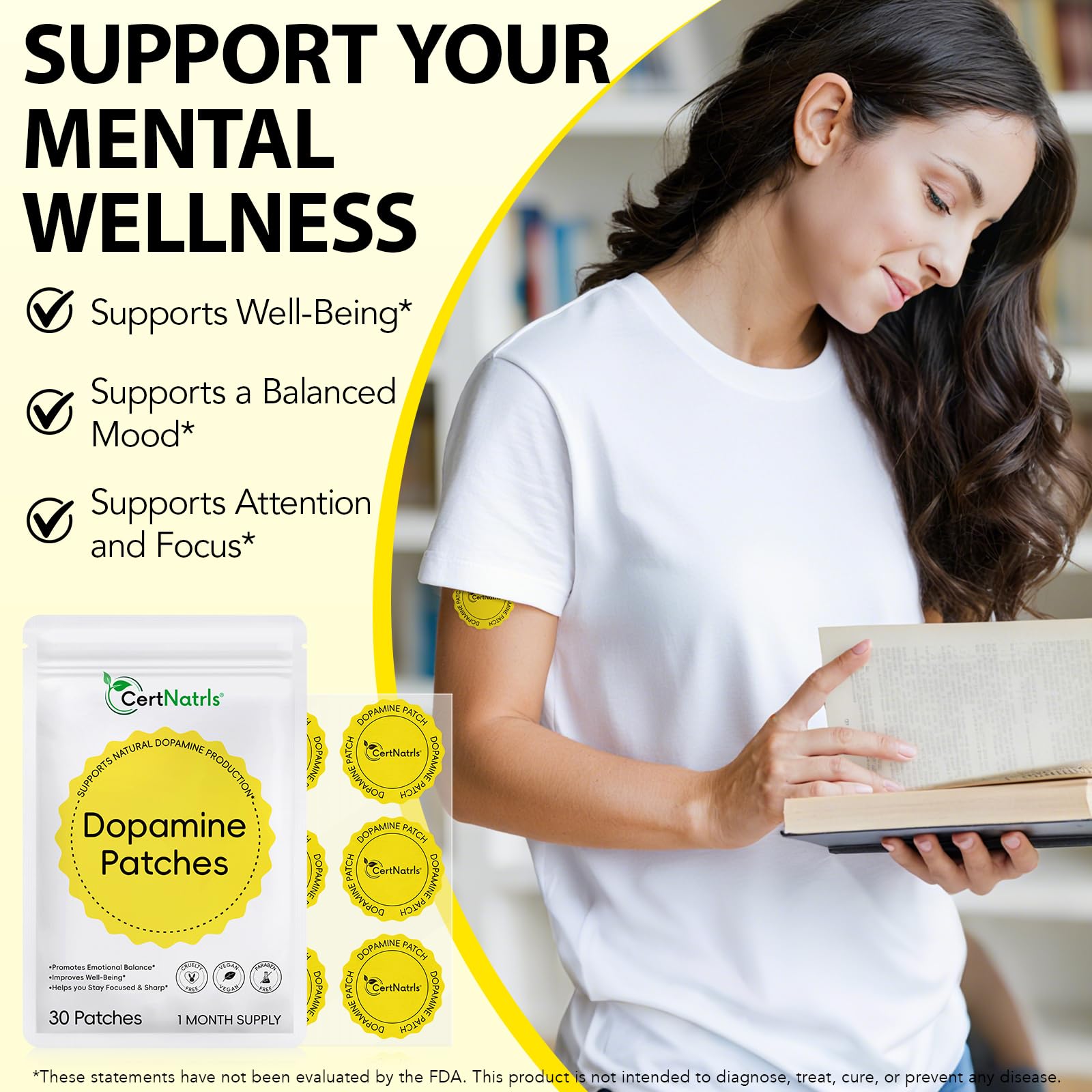 FJQDGXPS Dopamine Patches applied on skin