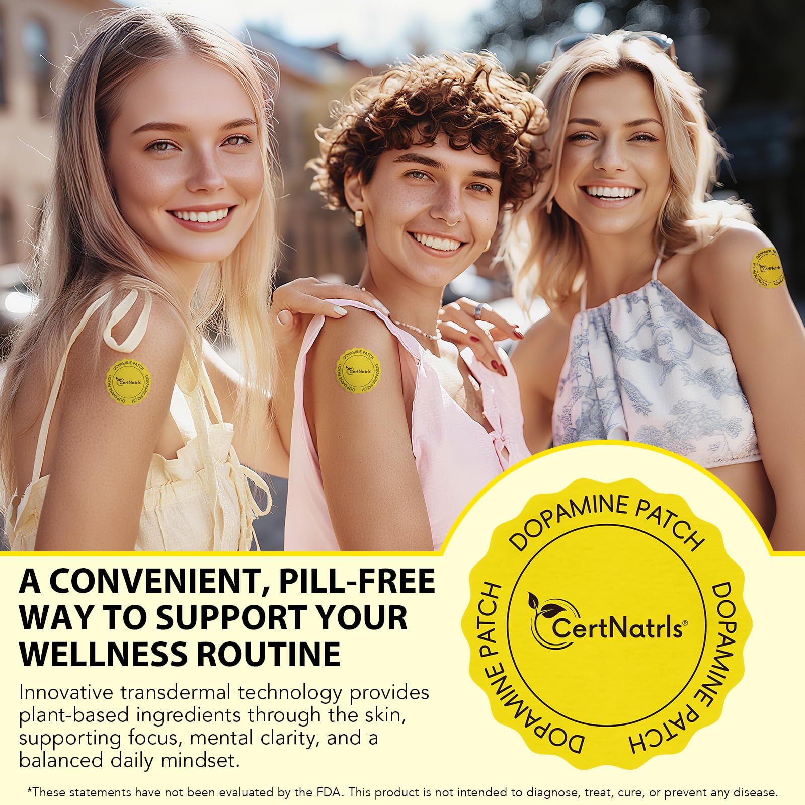FJQDGXPS Dopamine Patches back view packaging
