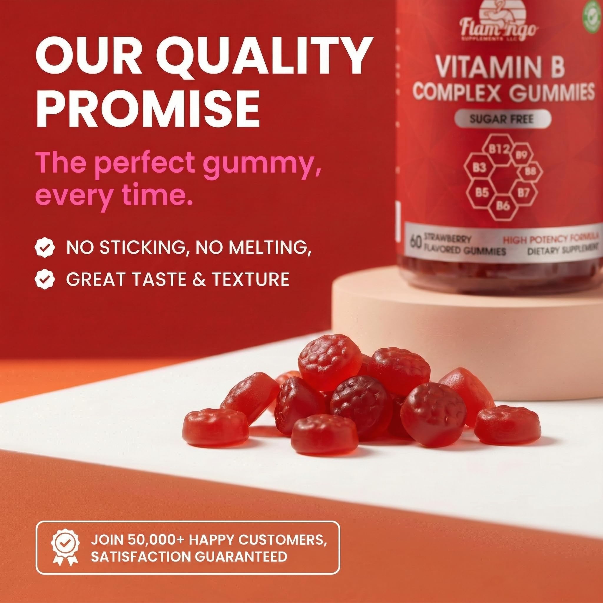 Flamingo Supplements B Complex Gummies nutritional information