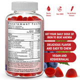 Flamingo Supplements Iron Gummies packaging side view