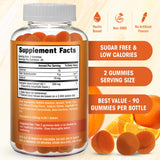 Flamingo Supplements Pumpkin Seed Oil Gummies orange flavour close-up