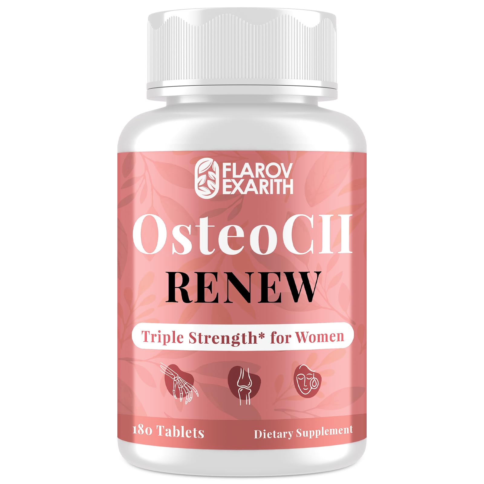 Flarovexarith OsteoCII Renew Triple Strength Chondroitin supplement front view