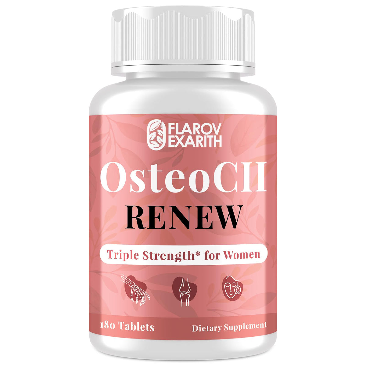 Flarovexarith OsteoCII Renew Triple Strength Chondroitin supplement front view