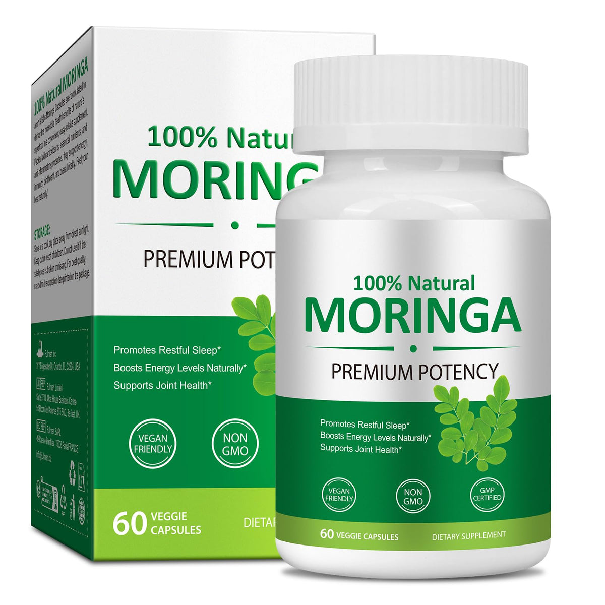 flasture Organic Moringa Capsules front view