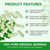 flasture Organic Moringa Capsules packaging