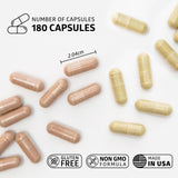 Flat lay of Number One Nutrition Super Fruits and Veggies capsules and fresh produce