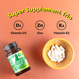 FlavCity Triple Threat Vitamin D3 K2 Zinc Supplement back view