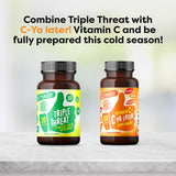 FlavCity Triple Threat Vitamin D3 K2 Zinc Supplement capsule close-up