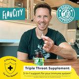 FlavCity Triple Threat Vitamin D3 K2 Zinc Supplement side view