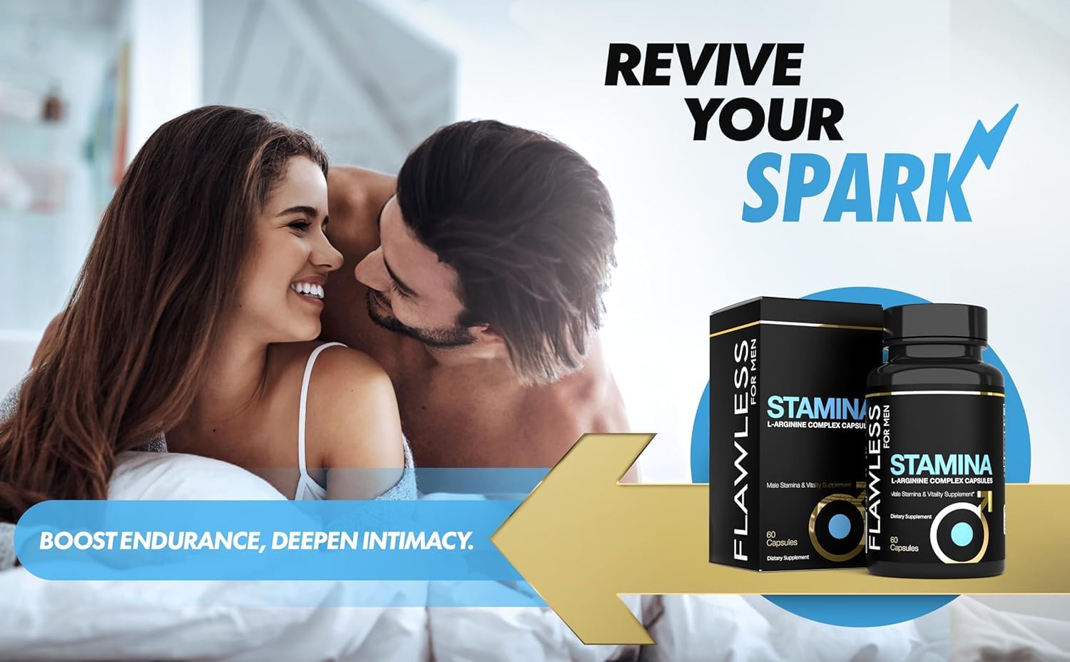 FLAWLESS FOR MEN L-Arginine Supplement capsules close-up