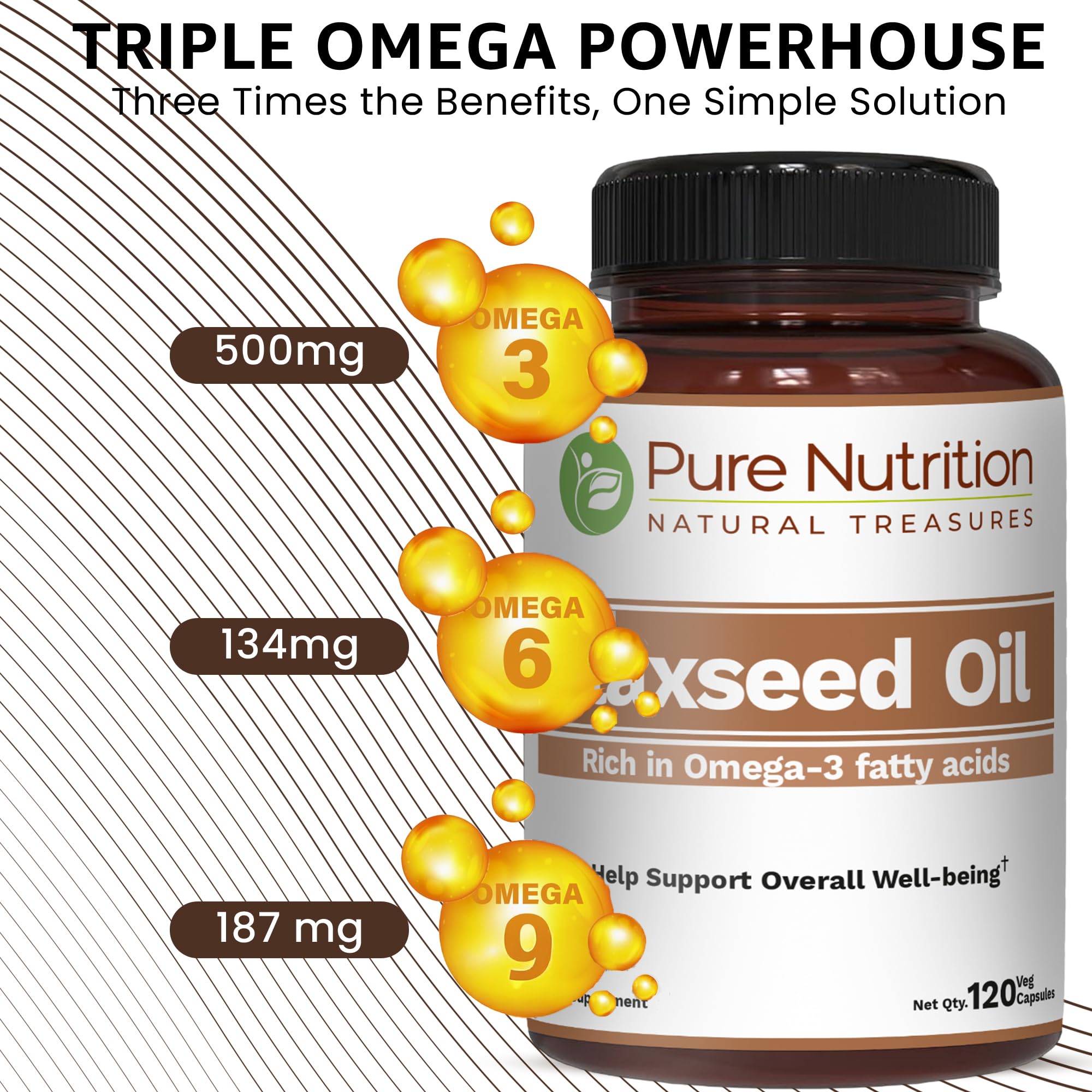 Flaxseed Oil 109g showing the cap and opening