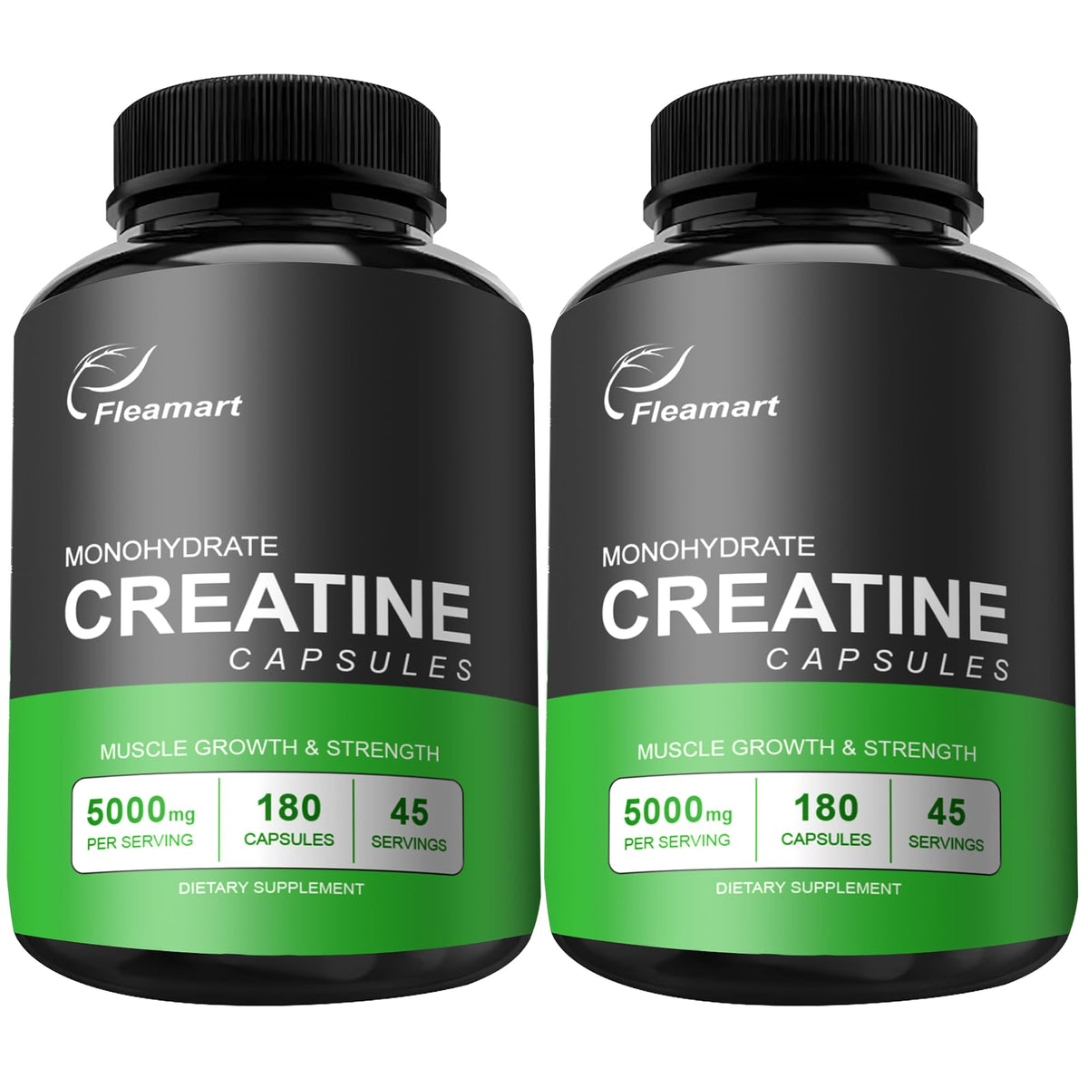 Fleamart Creatine Monohydrate Capsules 5000mg front view