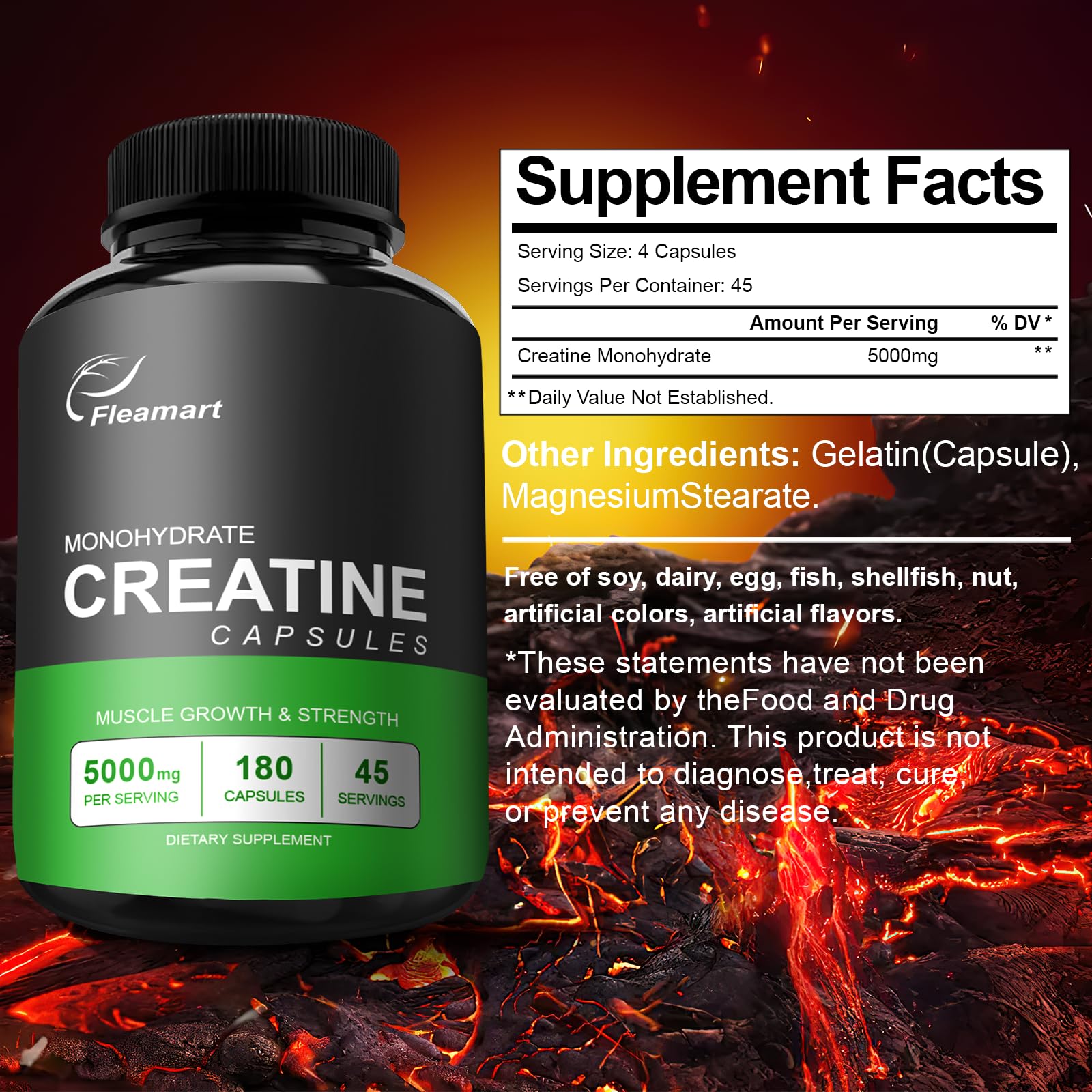 Fleamart Creatine Monohydrate Capsules lifestyle image