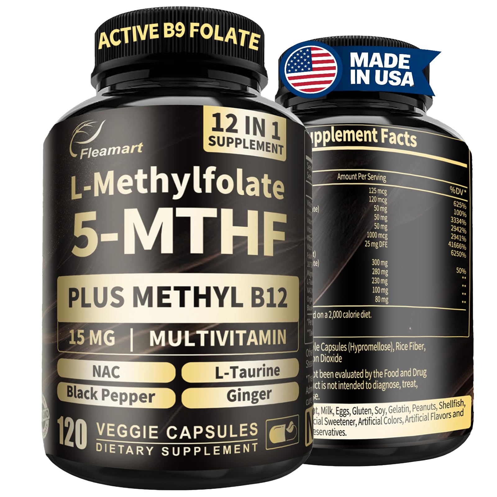 Fleamart Methylfolate Capsules 15mg front view