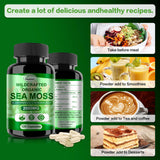 Fleamart Sea Moss Capsules lifestyle image with smoothie