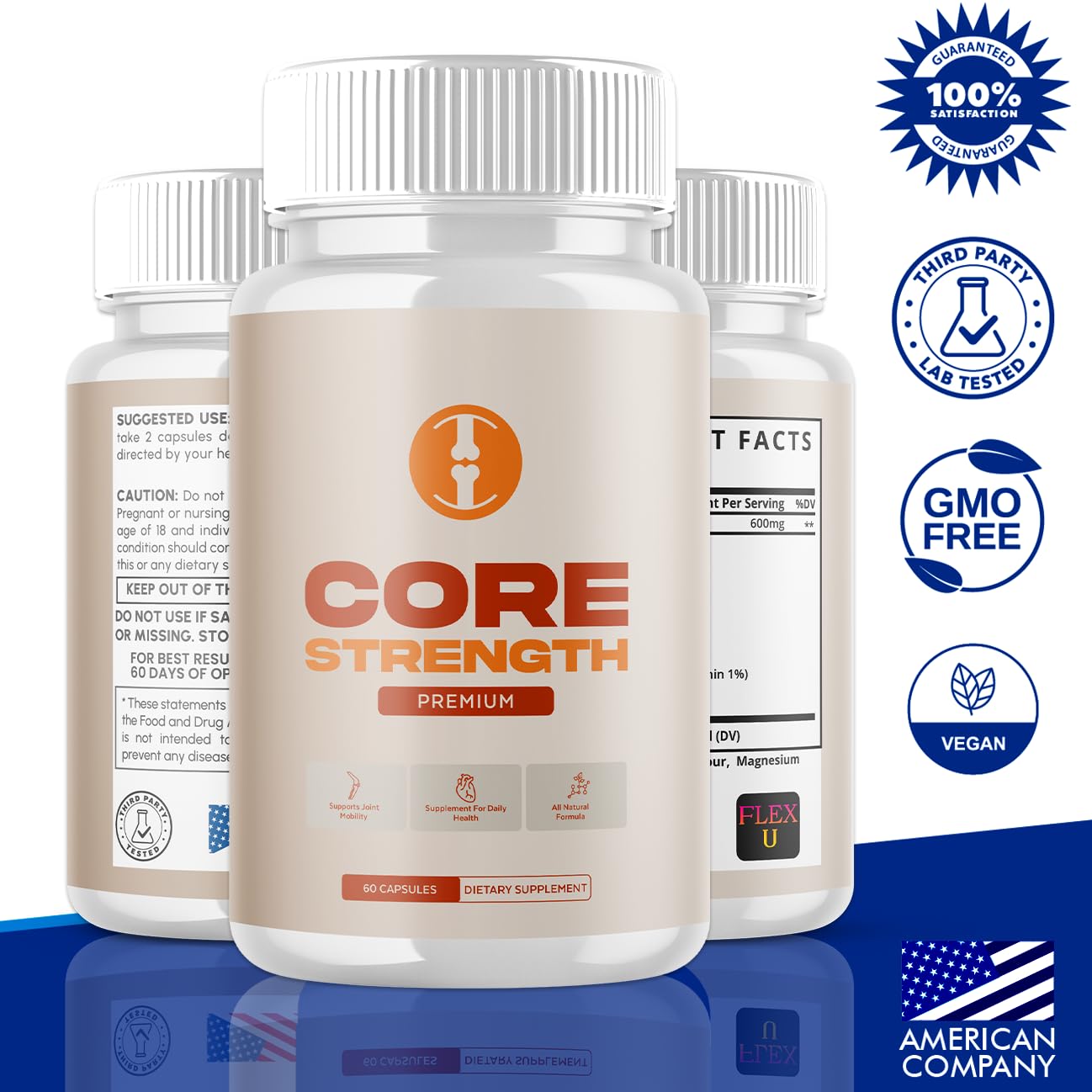 Flex University Core Strength Capsules side view