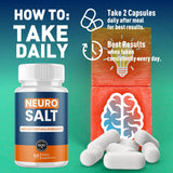 Flex University Neuro Salt Capsules opened bottle showing capsules