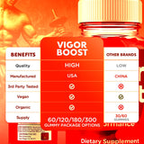 Flex University Vigor support Gummies 454g side view showing gummy texture