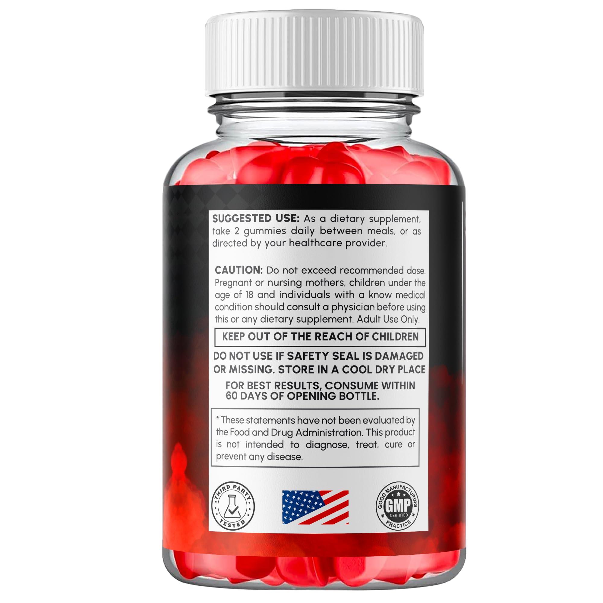 Flex University Vigor support Gummies packaging details