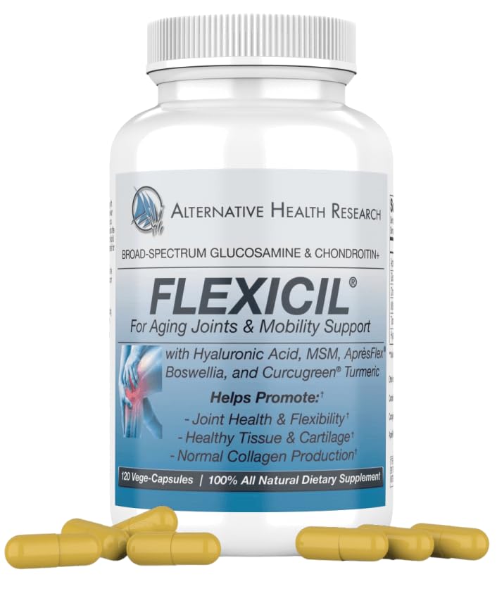 Flexicil Chondroitin Supplement front view with capsules