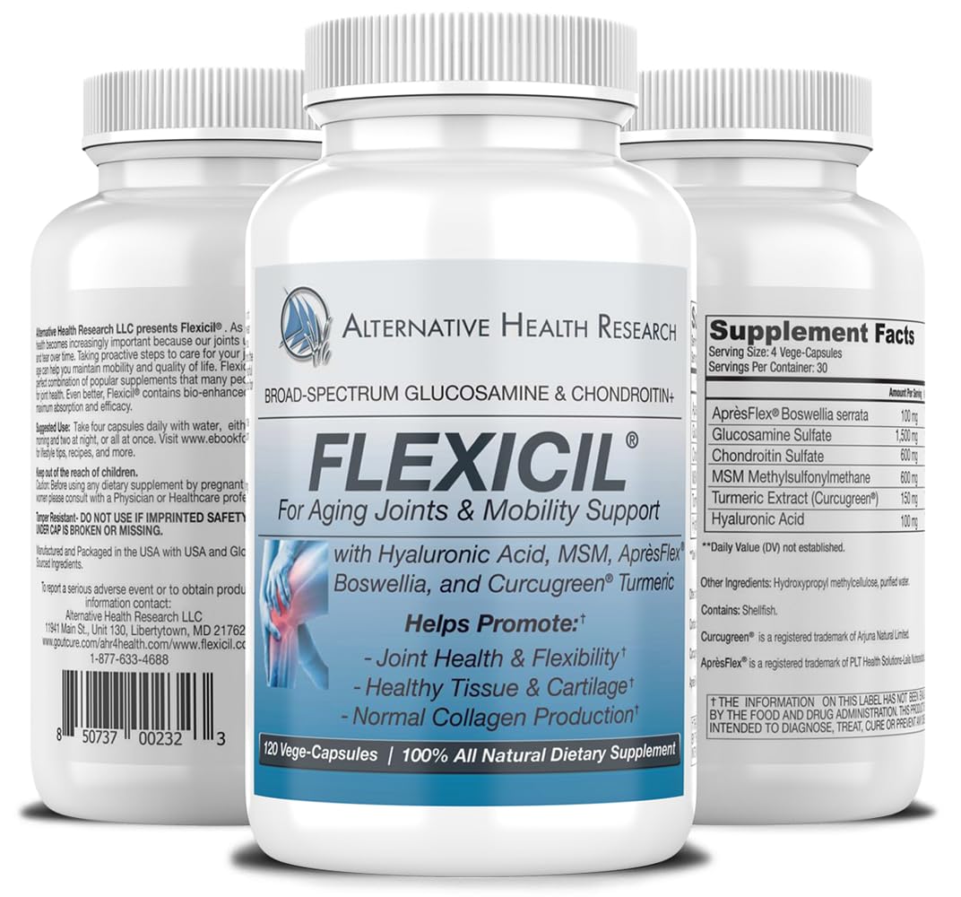Flexicil Chondroitin Supplement side view showing packaging