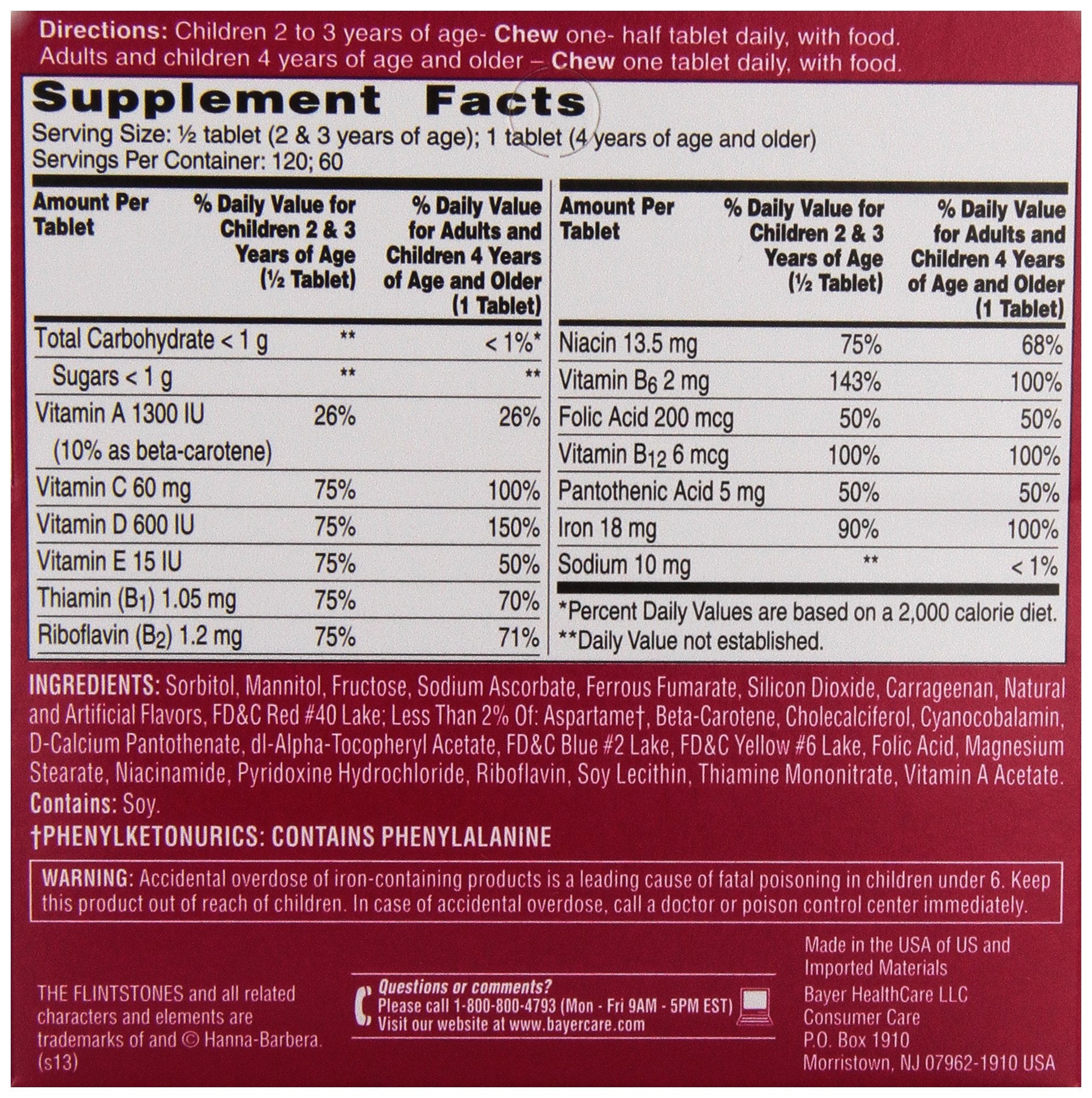 Flintstones Vitamins chewable multivitamins tablet close-up
