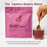 Flip My Life Collagen Peptides + Biotin 224g packaging