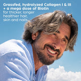 Flip My Life Collagen Peptides + Biotin in a glass of water