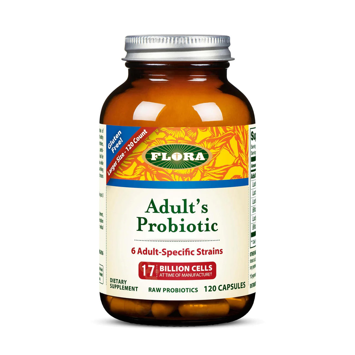 Flora Adult's Probiotic 60 capsules front view
