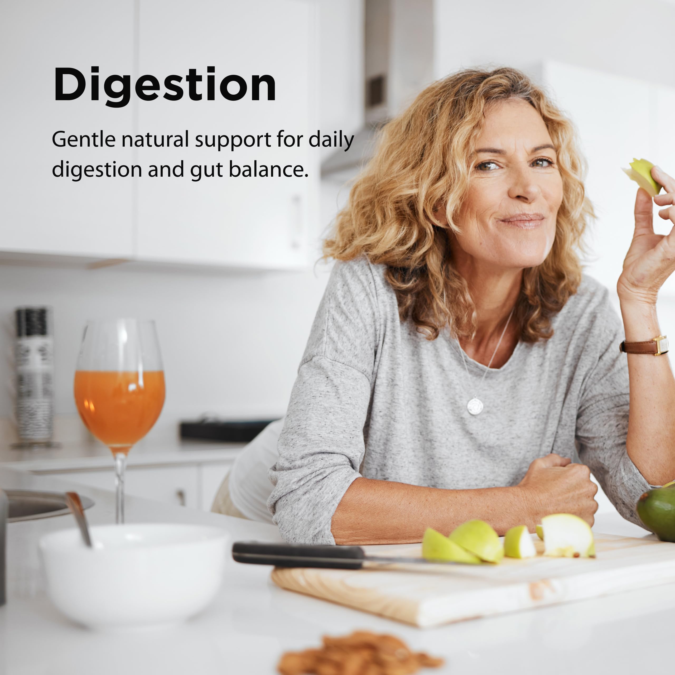 Flora Adult’s Probiotic bottle on a kitchen countertop