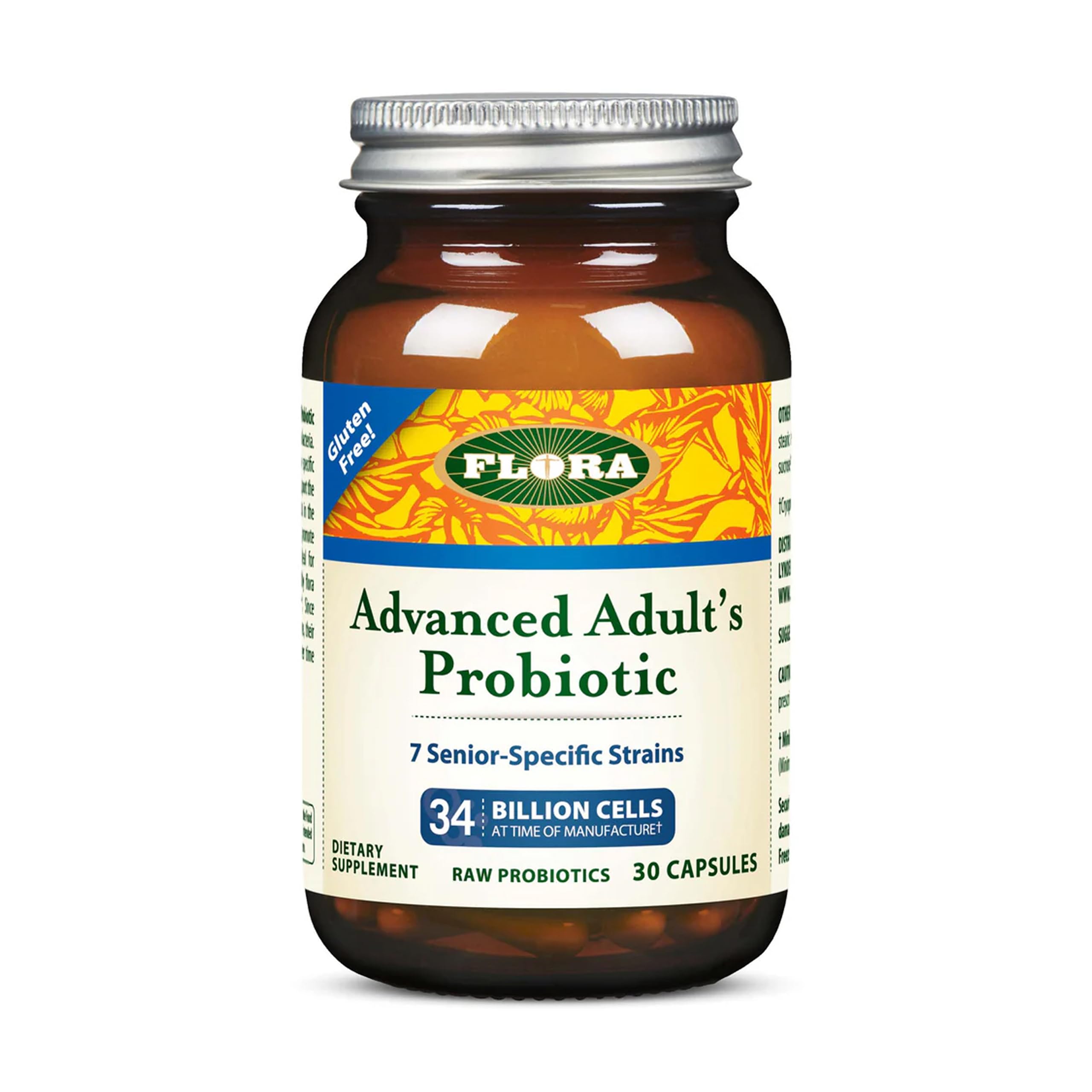 Flora Advanced Adult Probiotic 55+ 60 Capsules front view