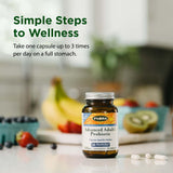 Flora Advanced Adult Probiotic 55+ 60 Capsules with dosage information
