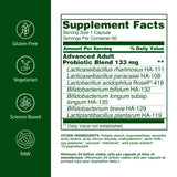 Flora Advanced Adult’s Probiotic 34 Billion CFU capsule bottle side view