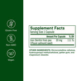 Flora Ferritin+ 60 vegan capsules side view