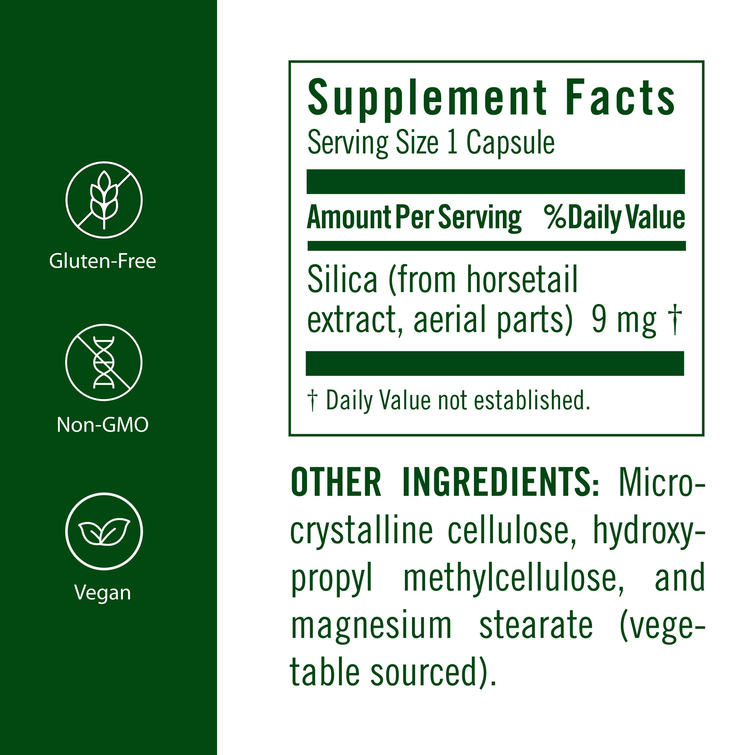 Flora FloraSil Plant-Based Silica Supplement glass bottle side view