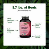 Flora Health Organic Red Beet Crystals mixed in a smoothie