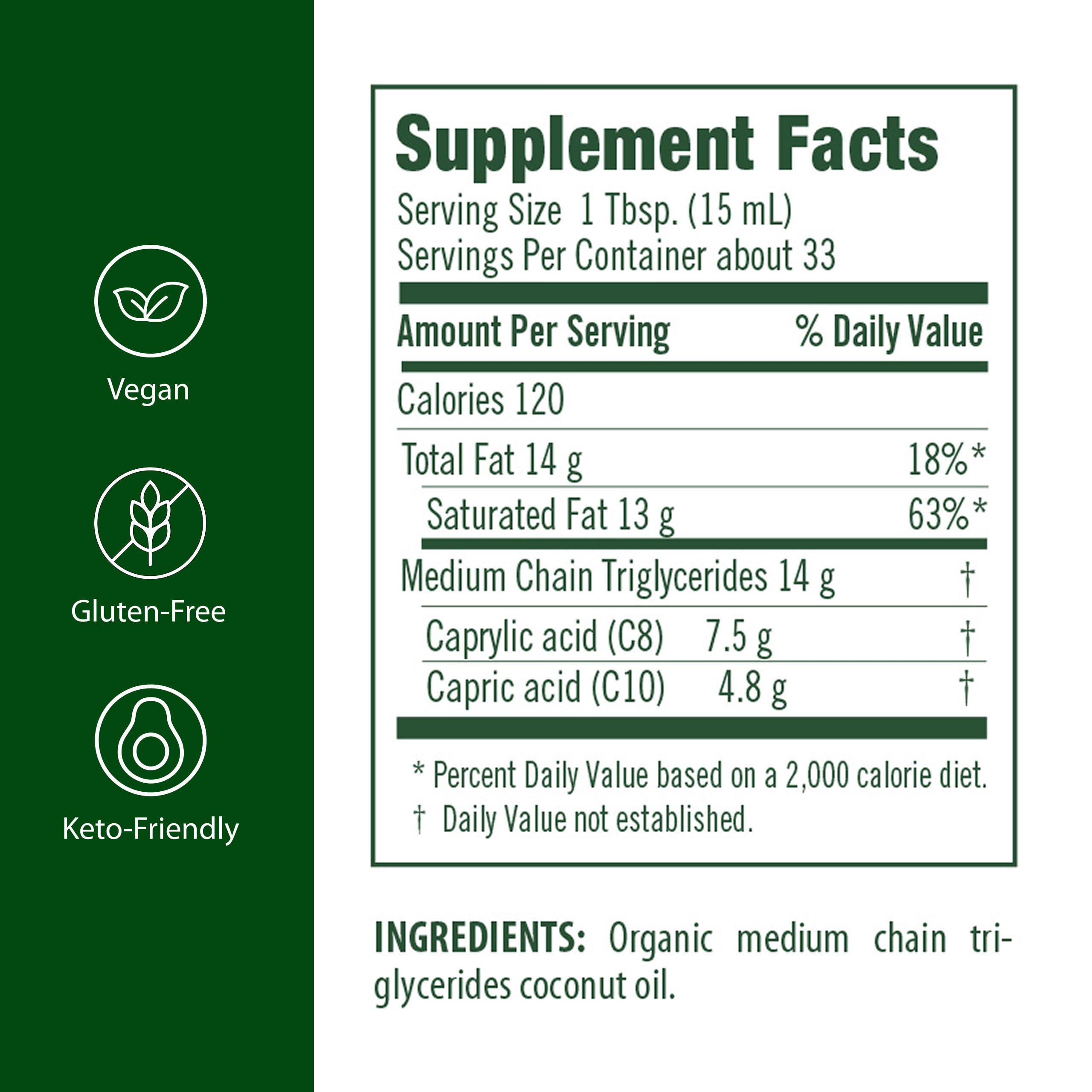 Flora MCT Oil Organic 762g side view showing packaging