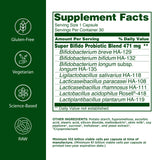 Flora Super Bifido Plus Probiotic 154g side view