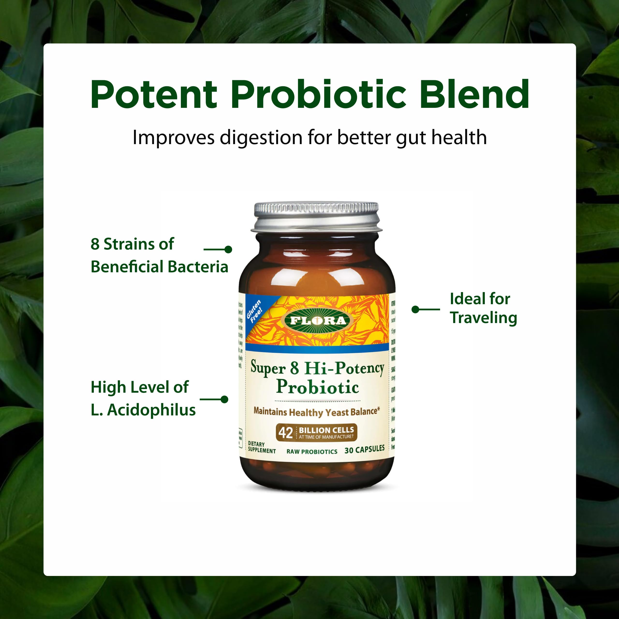 Flora Udo's Choice Super 8 Probiotic capsule close-up