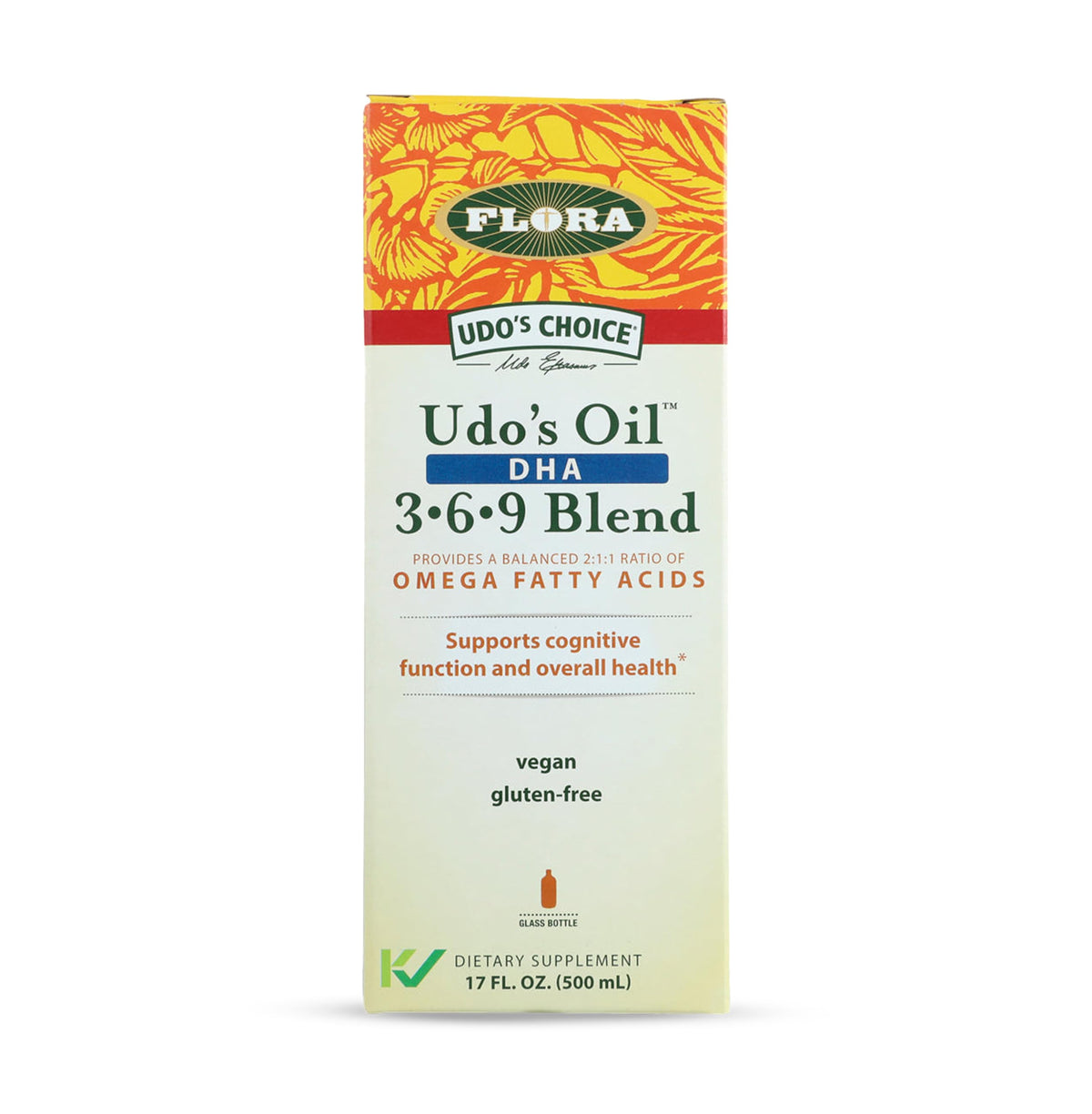 Flora Udo's Oil DHA 3-6-9 Blend 454g bottle front view