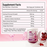 FloraBliss Evening Primrose Oil Gummies on a wooden table