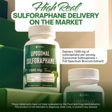 FloraBliss Liposomal Sulforaphane Supplement capsules close-up
