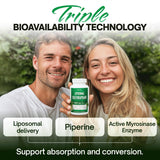 FloraBliss Liposomal Sulforaphane Supplement on a wooden table