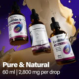 FloraBliss Urolithin A+ Liquid Supplement with fresh pomegranate