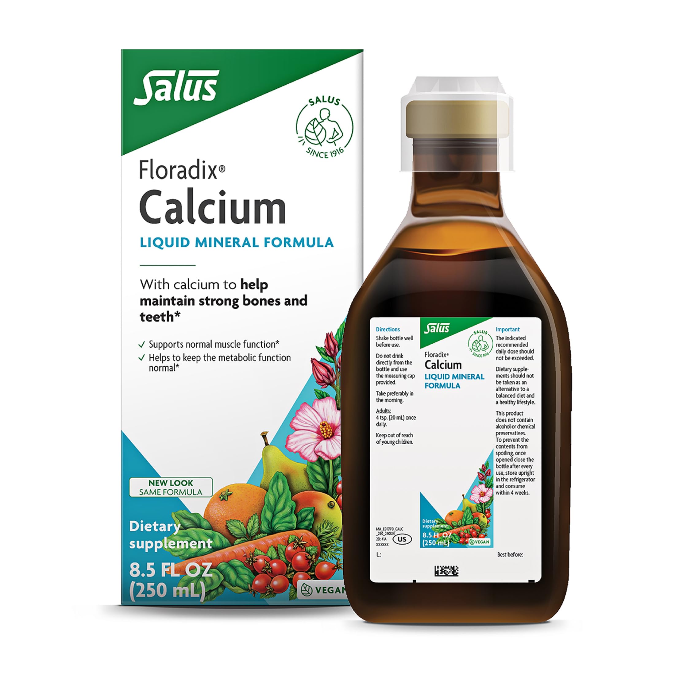 Floradix Calcium Liquid Herbal Supplement 630g front view